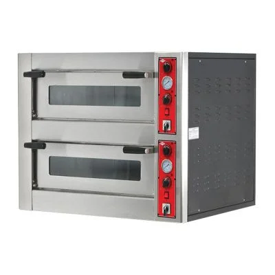 Empero EMP.4.4G 25 cm x 4+4 Pizza Kapasiteli Çift Katlı Pizza Fırını, Doğalgazlı