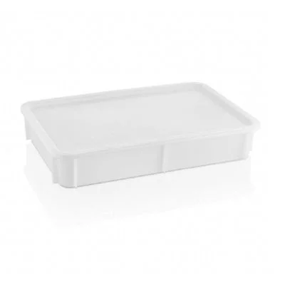GastroPlast GPHPE-100/2 Polietilen Pizza Hamur Teknesi, 300x400x100 mm, Beyaz