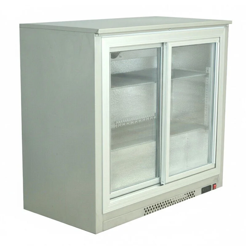 Senox SBCS-250 Bar Arkası Şişe Soğutucu Dolap, 2 Sürgülü Kapılı, 238 L, Krom