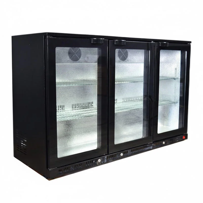 Senox BBCS-350 Bar Arkası Şişe Soğutucu Dolap, 3 Sürgülü Kapılı, 338 L