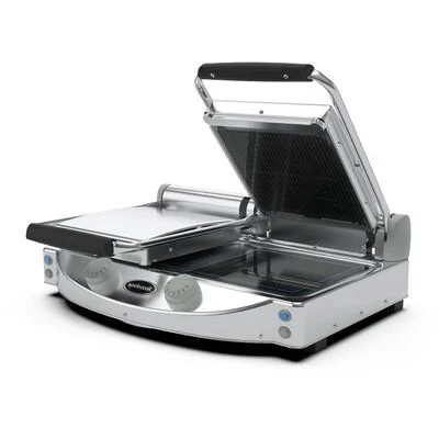 Spidocook SP 020 PR Tek Taraf Nervürlü Yüzey Seramik Camlı Izgara & Tost Makinesi, Elektrikli