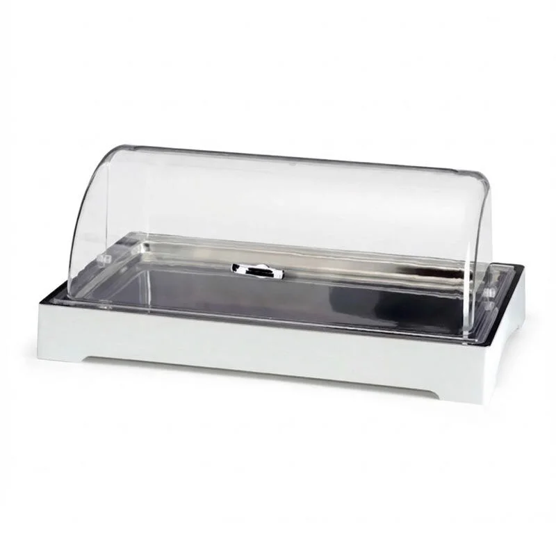 Zicco ZCP 308-2 Polikarbon Rolltop Kapaklı Soğutuculu Teşhir Standı, 57x37 cm, Beyaz