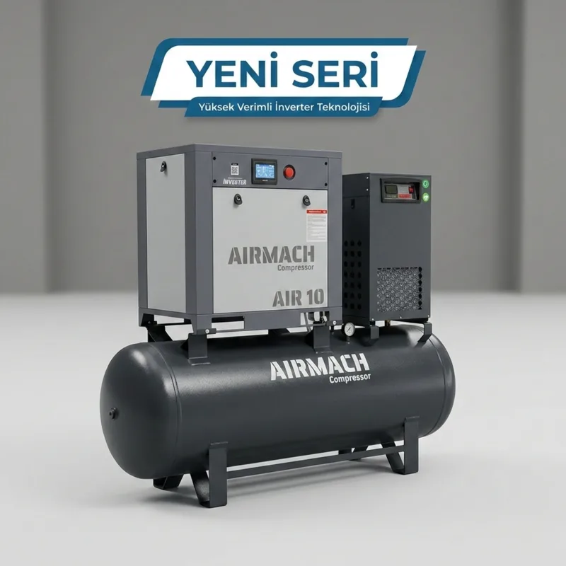 AIR-10 PM TANK ÜSTÜ SET - Vidalı Kompresör
