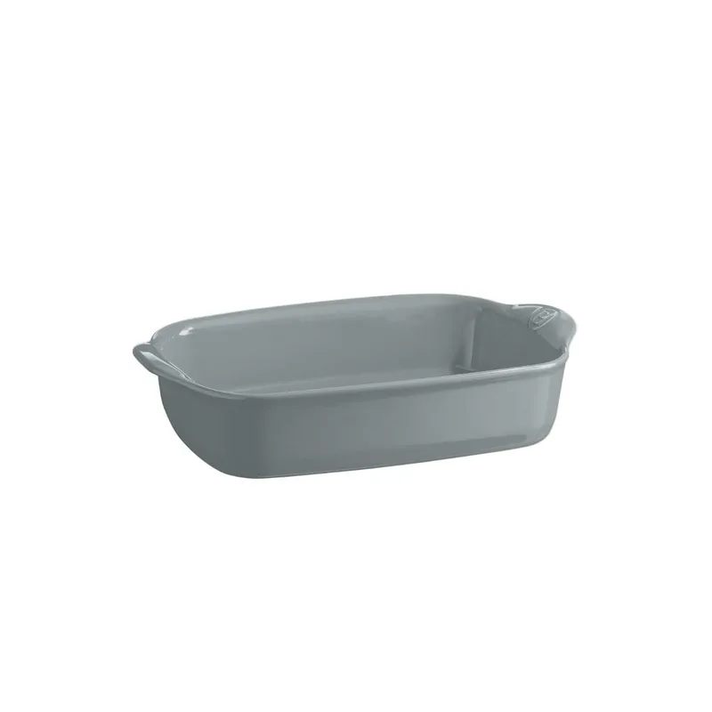 Emile Henry Fırın Kabı Dikdörtgen 30 X 19 Cm - Açık Gri