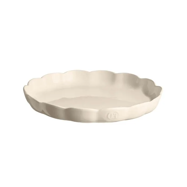 Emile Henry Madeleine Yuvarlak Tart Kalıbı 31 Cm - Ekru