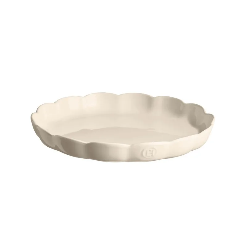 Emile Henry Madeleine Yuvarlak Tart Kalıbı 31 Cm - Ekru