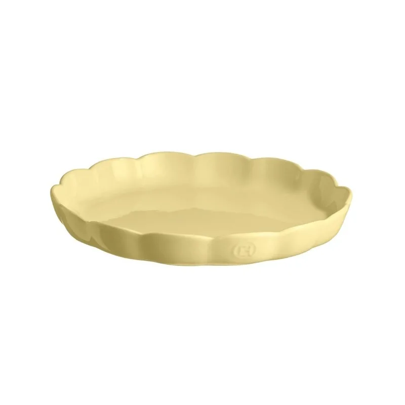 Emile Henry Madeleine Yuvarlak Tart Kalıbı 31 Cm - Vanilya