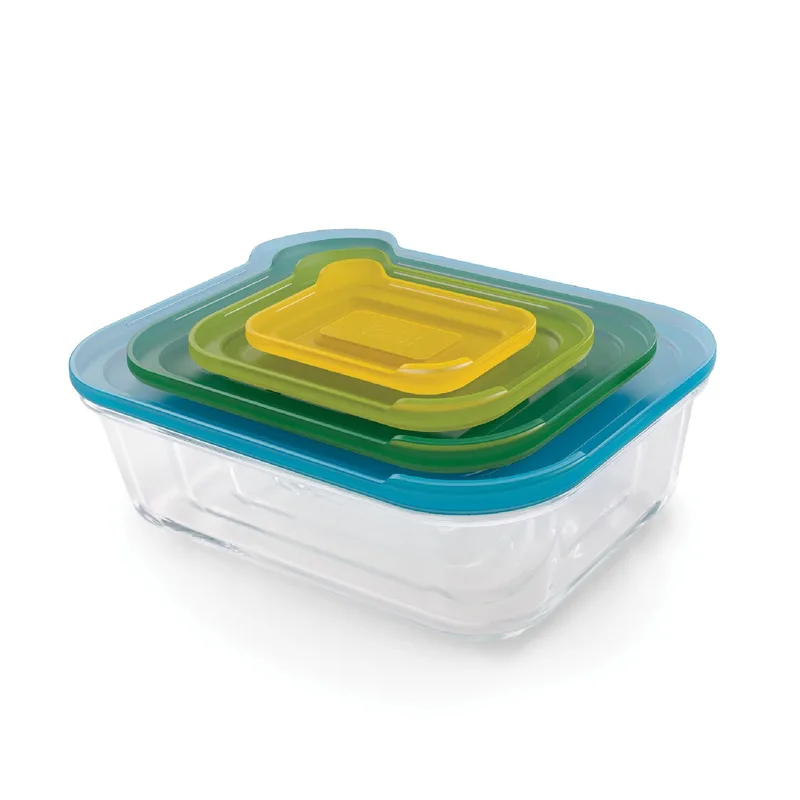 Joseph Joseph - Joseph Joseph Nest™ 4'lü Cam Saklama Kapları - Renkli
