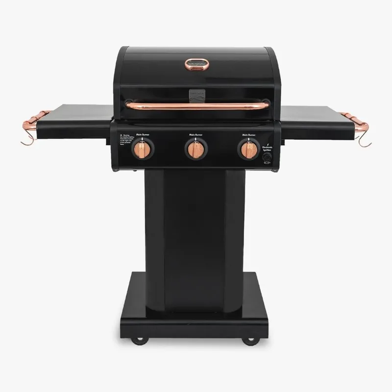 Kenmore Gazlı Barbekü 3 Ocaklı Siyah - Bakır
