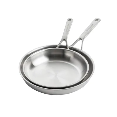 KitchenAid Artisan Çelik 3 Ply Tava Seti 24 cm + 28 cm
