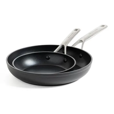 KitchenAid Güçlendirilmiş Dövme Alüminyum Kızartma Tavası Seti 20 cm + 28 cm