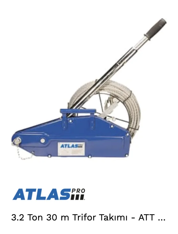 ATLAS TRİFOR HALATLI ÇEKTİRME 3,2 TON 30 MT