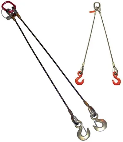 ÇELİK SAPAN 2 KOLLU KANCALI 14 MM X 3,5 MT