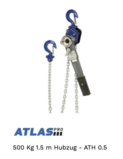 HUBZUG ZİNCİRLİ ÇEKTİRME 500 KG ATLAS STANDART