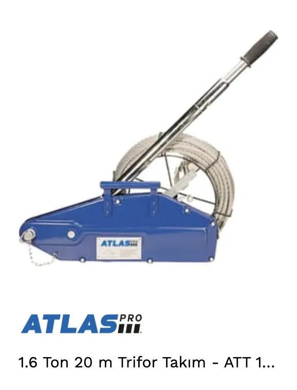 TRİFOR HALATLI ÇEKTİRME 1600 KG ATLAS 20 MT