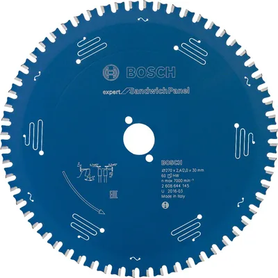 Bosch - Expert Serisi Çelik Levhalı Sandviç Panelleri için Daire Testere Bıçağı 270*30 mm 60 Diş