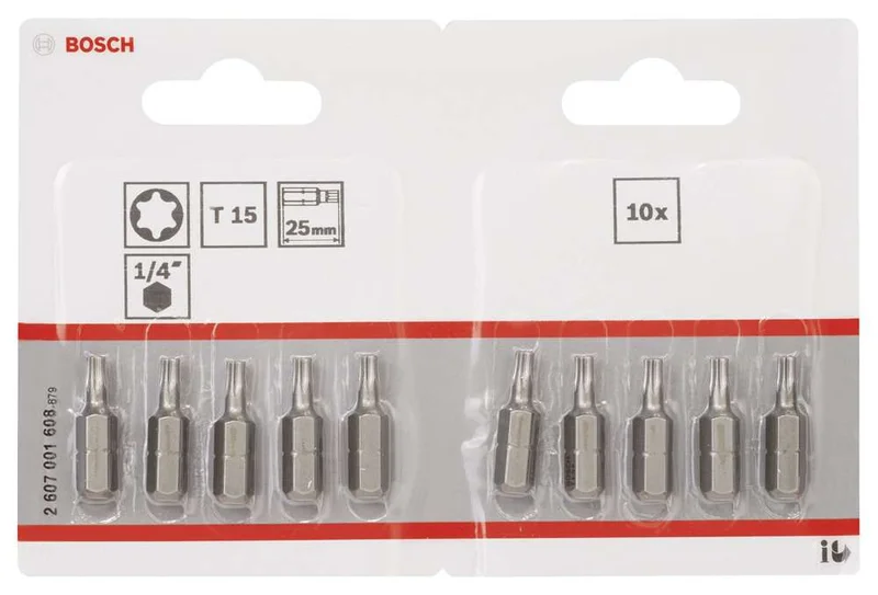 Bosch - Extra Hard Serisi Vidalama Ucu T15*25 mm 10'lu