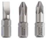 Bosch - 3 Parçalı Extra Hard Serisi Vidalama Ucu Seti PH2/PZ2/SL1,0*25 mm - Görsel 1
