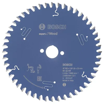 Bosch - Expert Serisi Ahşap için Daire Testere Bıçağı 160*20 mm 48 Diş