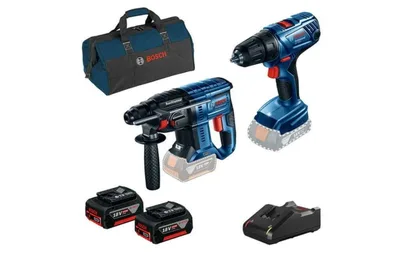 Bosch Gbh 180+GSR 180+2X18V 4.0+Gal+Bag 0615990M31