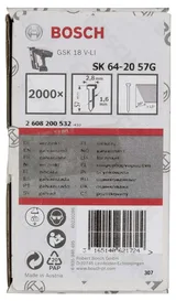 Bosch - Başsız Çivi 20ᵒ 57 mm Galvanizli 2000li - Görsel 1