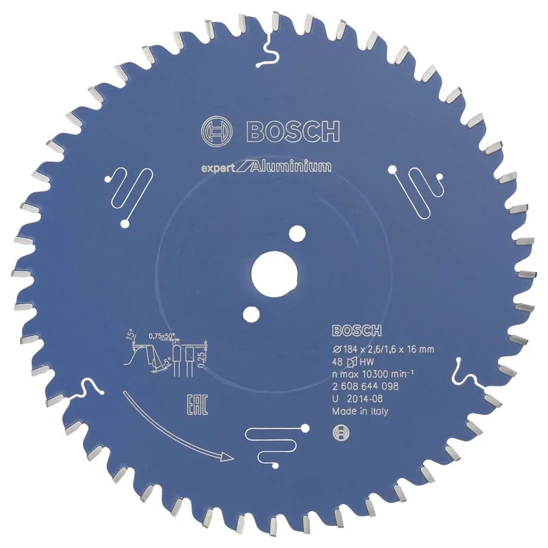 Bosch - Expert Serisi Alüminyum için Daire Testere Bıçağı 184*16 mm 48 Diş