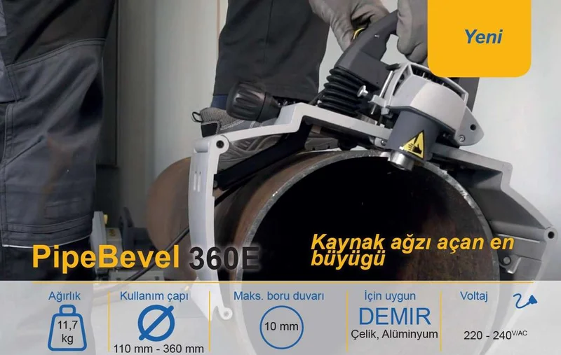 Kaynak Ağzı Açma Makinesi Exact Bevel 360E