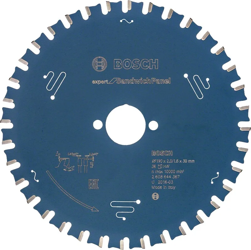 Bosch - Expert Serisi Sandviç Panel için Daire Testere Bıçağı 190*30 mm 36 Diş