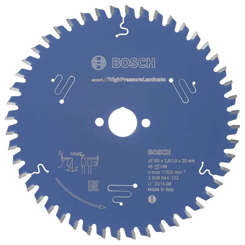 Bosch - Expert Serisi Yüksek Basınçlı Lamine Panel ve Trespa için Daire Testere Bıçağı 165*20 mm 48 Diş