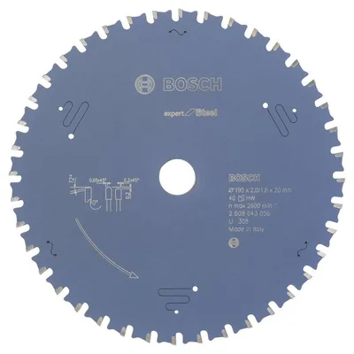 Bosch - Expert Serisi Metal için Daire Testere Bıçağı 190*20 mm 40 Diş