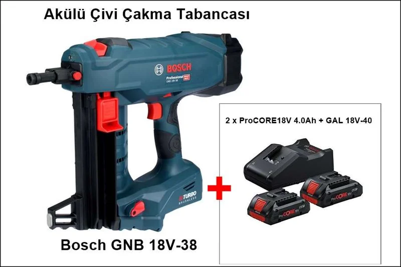 Bosch GNB 18V-38 Akülü Çivi Çakma Tabancası (AKÜ VE ŞARJ CİHAZI DAHİL)