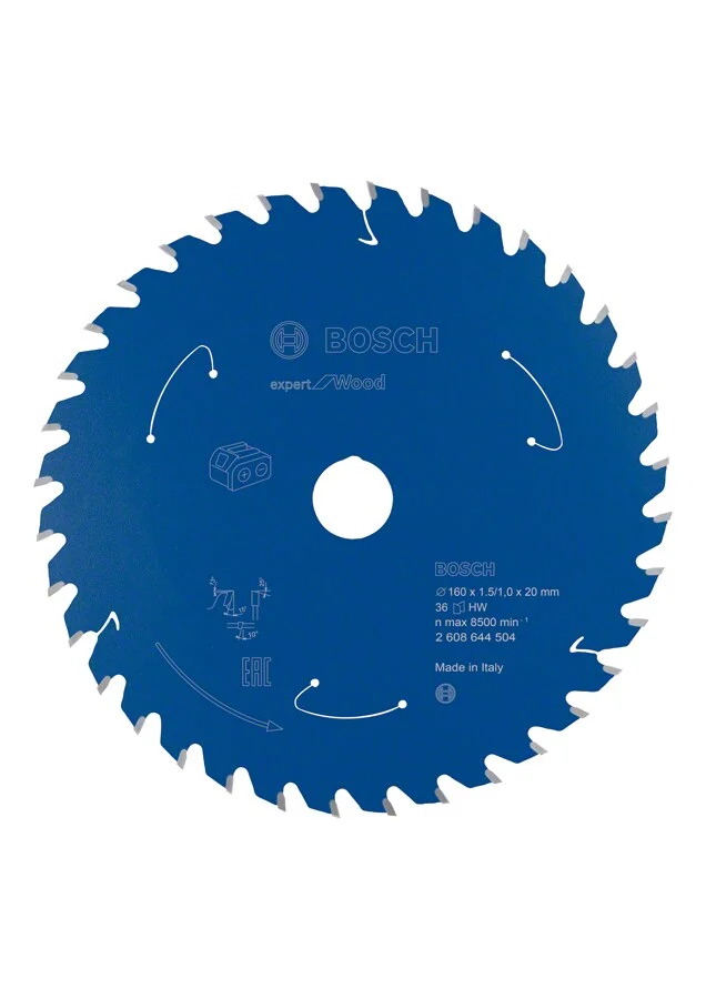 Bosch - Expert for Serisi Ahşap için Akülü Daire Testere Bıçağı 160*20 mm 36 Diş