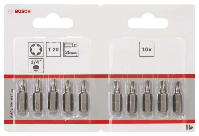 Bosch - Extra Hard Serisi Vidalama Ucu T20*25 mm 10'lu