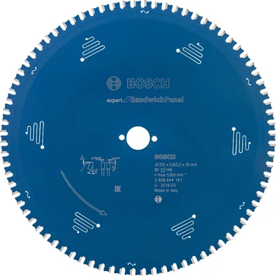 Bosch - Expert Serisi Çelik Levhalı Sandviç Panelleri için Daire Testere Bıçağı 355*30 mm 80 Diş