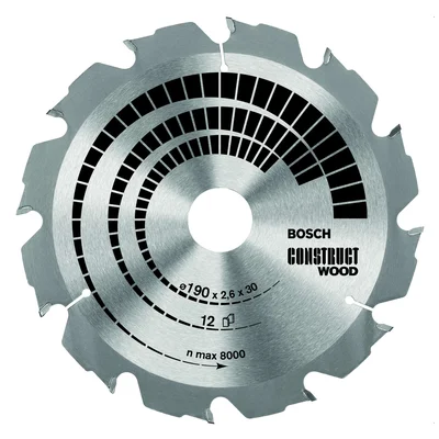 Bosch - Optiline Serisi İnşaat Ahşabı için Daire Testere Bıçağı 190*30 mm 12 Diş