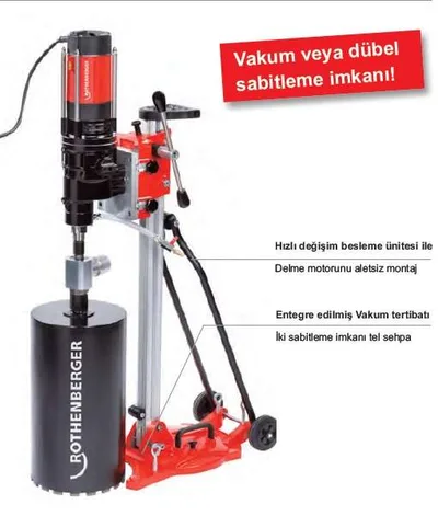 RODIACUT®250 ( Sehpa)+RODIADRILL 200 (Motor) Karot delme sistemi