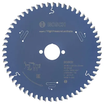 Bosch - Expert Serisi Yüksek Basınçlı Lamine Panel ve Trespa için Daire Testere Bıçağı 190*30 mm 56 Diş