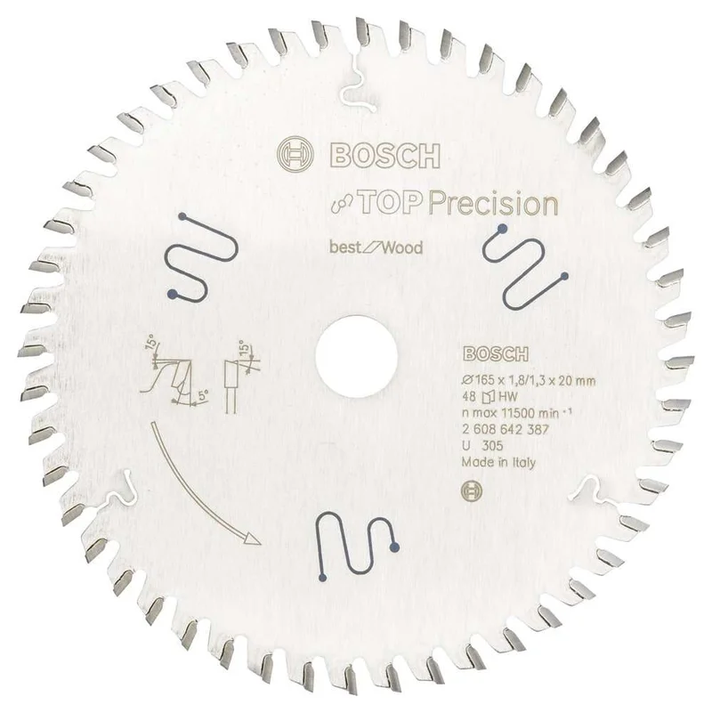 Bosch - Best Serisi Hassas Kesim Çoklu Malzeme için Daire Testere Bıçağı 165*20 mm 56 Diş
