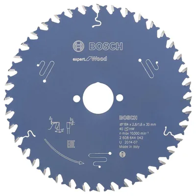 Bosch - Expert Serisi Ahşap için Daire Testere Bıçağı 184*30 mm 40 Diş