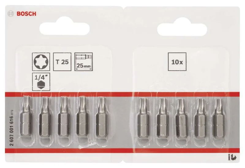 Bosch - Extra Hard Serisi Vidalama Ucu T25*25 mm 10'lu