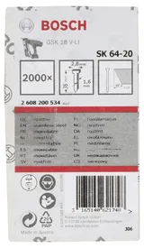 Bosch - Başsız Çivi 20ᵒ 38 mm Paslanmaz 2000li - Görsel 1