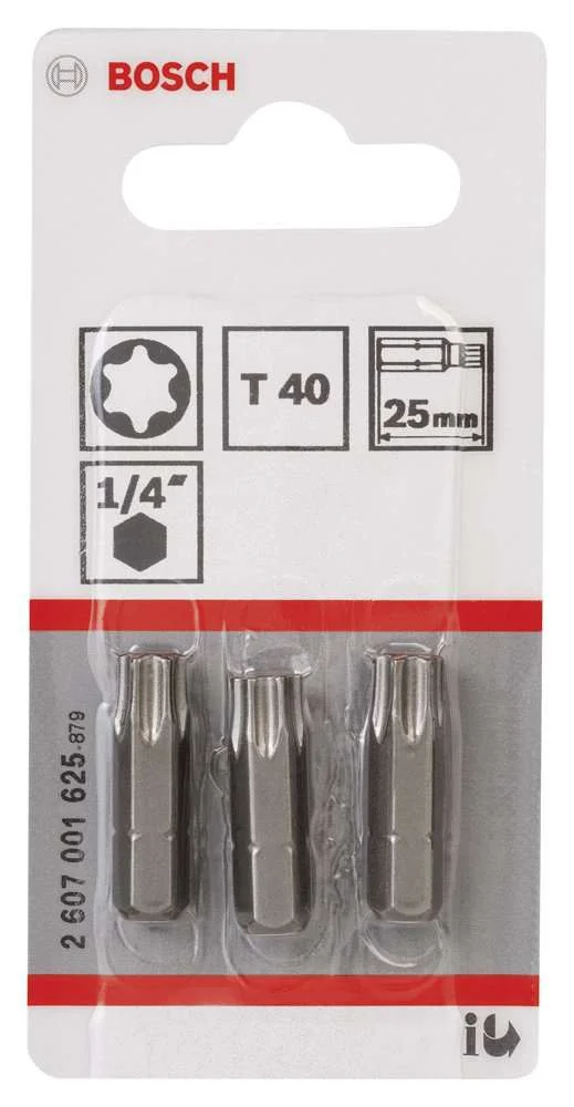 Bosch - Extra Hard Serisi Vidalama Ucu T40*25 mm 3'lü