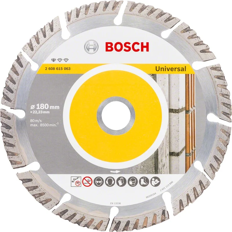 Bosch - Standard Seri Genel Yapı Malzemeleri İçin Elmas Kesme Diski 180 mm