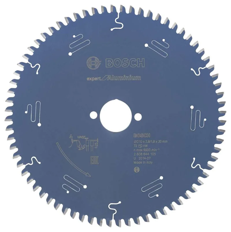 Bosch - Expert Serisi Alüminyum için Daire Testere Bıçağı 210*30 mm 72 Diş