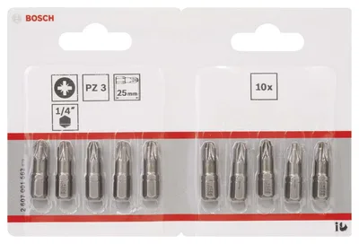 Bosch - Extra Hard Serisi Vidalama Ucu PZ 3*25 mm 10'lu