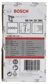 Bosch - Başsız Çivi 20ᵒ 38 mm Galvanizli 2000li - Görsel 1