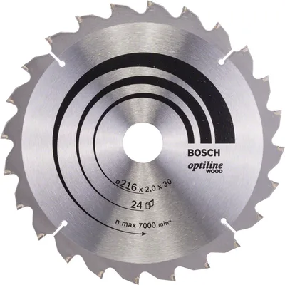 Bosch - Optiline Serisi Ahşap için Daire Testere Bıçağı B 216x30 mm-24 Diş