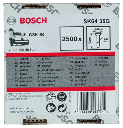 Bosch - GSK 64 Çivisi 35 mm 2500li Galvanizli