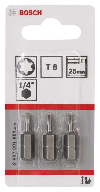 Bosch - Extra Hard Serisi Vidalama Ucu T8*25 mm 3'lü