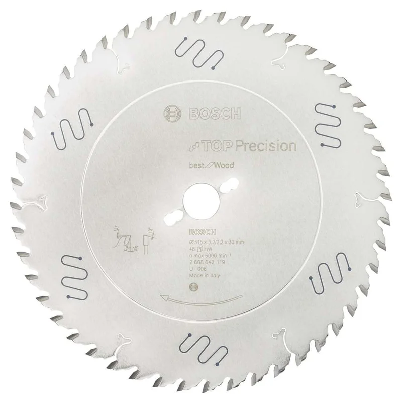 Bosch - Best Serisi Hassas Kesim Ahşap için Daire Testere Bıçağı 315*30 mm 48 Diş